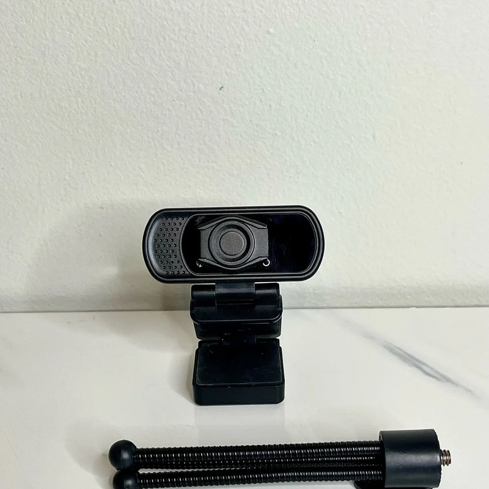 High-Definition Black Webcam